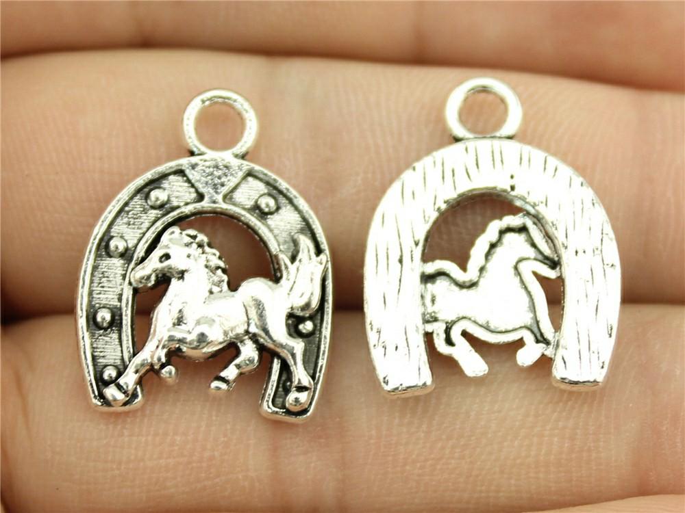8 шт., очаровательные ювелирные изделия, подкова, лошадь, 23x17 мм для DIY ювелирных изделий, ручная работа, ремесло B13161
