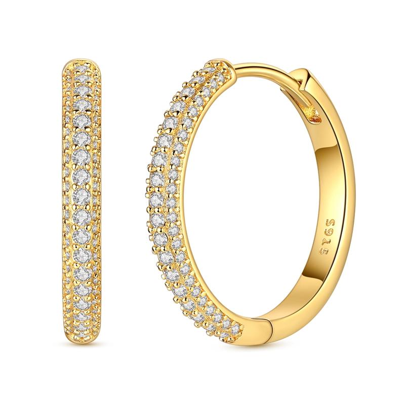 Hoop Earrings Original 925 Silver Sparkling Wrapped Woven Earrings for Woman High Quality Fashion Jewelry Accessories