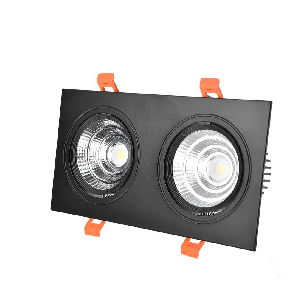 2 X 7W Recessed Ceiling Light Double Head LED Ceiling Light High Efficiency Downlight  Cafe