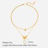 European and American light luxury pearl collarbone chain versatile high-end titanium steel necklace electroplated 18K gold stainless steel necklace