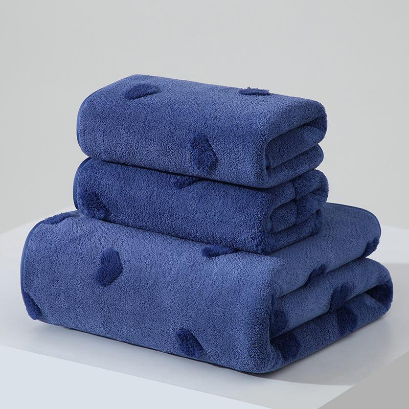 1 PC Coral Velvet Towel Bath Towel Thickened Soft Than Cotton Water-absorbent Quick-drying Towel Adult Household Bath Towel Towel