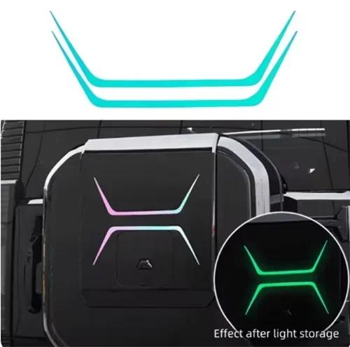 AAXX1 Чехол для запасного колеса автомобиля Предупреждающая наклейка Подходит для Jetour Traveller T2 2023 2024 2025 Аксессуары: Светящаяся наклейка с буквами на решетку автомобиля