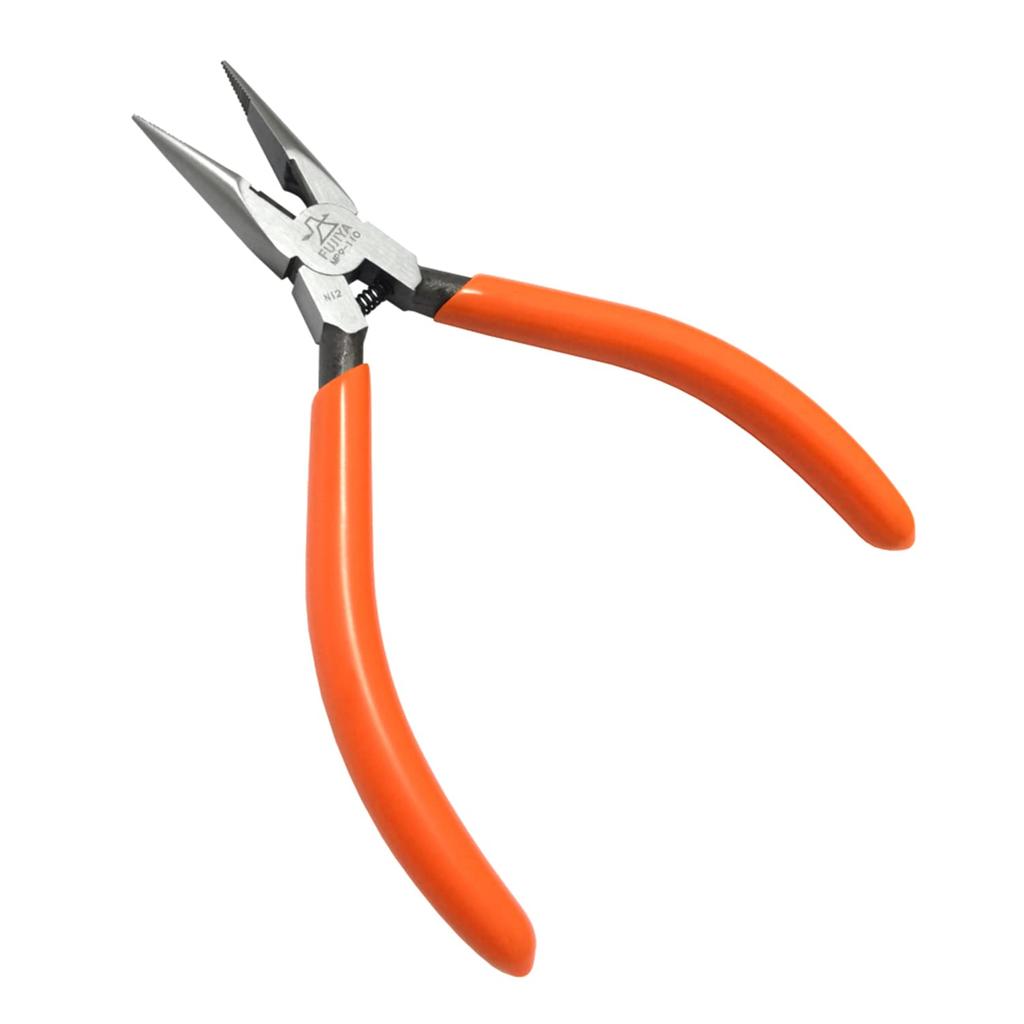 Fujiya MP9-110 Short Nose Radio Pliers, Compact, Ultra-Fine Tip (Spring Attached), 110mm