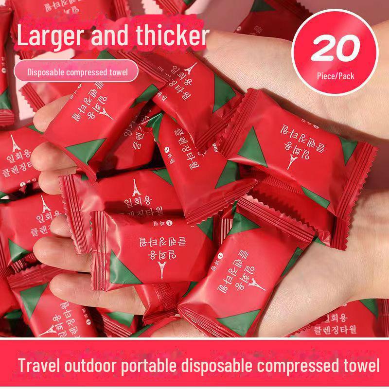 Утолщенное большое одноразовое полотенце из сжатого хлопка для путешествий