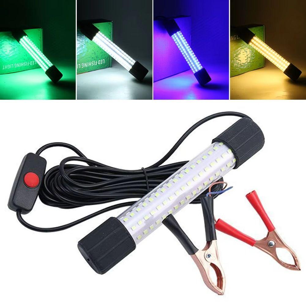 Waterproof 12V Fishing Light 126LEDs Lures Finder Lamp LED Underwater Light Boat Outdoor
