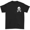 Summer Black Men's 100% Pure Cotton Plus Size Skull Print Round Neck T-shirt Street Hip-hop High-quality Short Sleeved Shirt