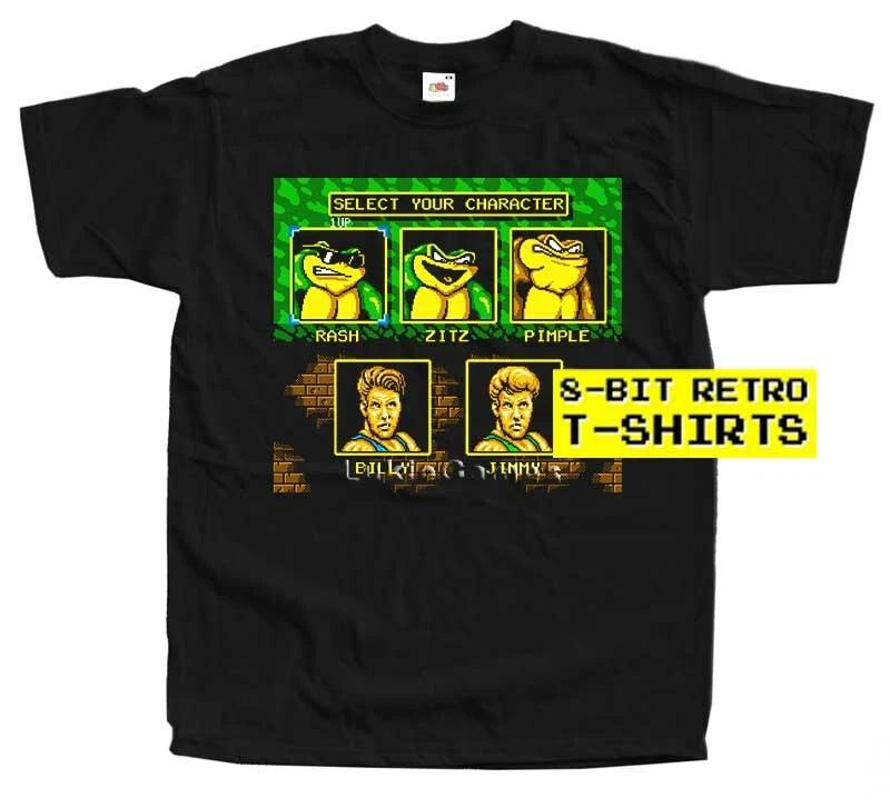 Battletoads Double Dragon Персонажи ИГРОВЫЕ МУЖСКИЕ ФУТБОЛКИ Все размеры S-5XL 100% ХЛОПОК