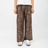 Women's Fluid Leopard Print Pants with a Satiny Polia Effect