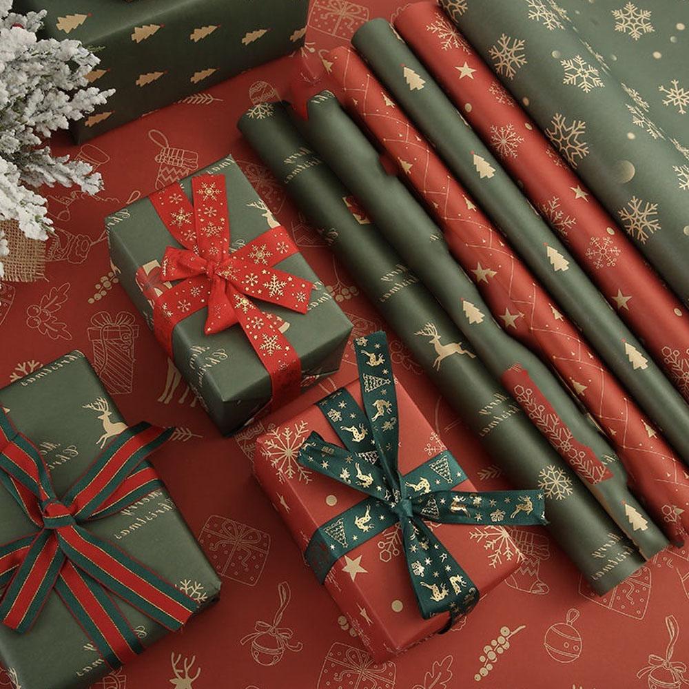 1 шт. DIY Рождественская подарочная упаковочная бумага Ремесла Крафт-бумага для Нового года Рождественская вечеринка Упаковка Украшения Подарочная упаковка Главная