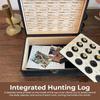 The ’s Memory Box, Wooden Hunting Keepsake Box With 20 Casing Slots, Engraved Stag Display Case With Hunting Log And Lock, Memorial Gifts