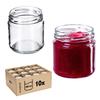10x Jar Jars 200ml Glass Jar for Preserves Jam Honey Without Lid