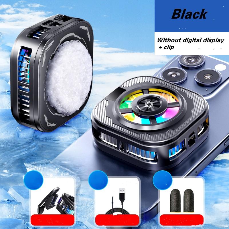 Phone Accessories 2025 RGB Light Mini Cooler for Universal Pad Phone Magnetic Attaching Radiator Cooling Fan for Gaming Phone