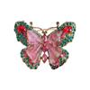 Heavy Industry Crystal Big Butterfly Brooch Fashion Animal Insect Women'S Brooch Medieval High-End Versatile Coat Corsage