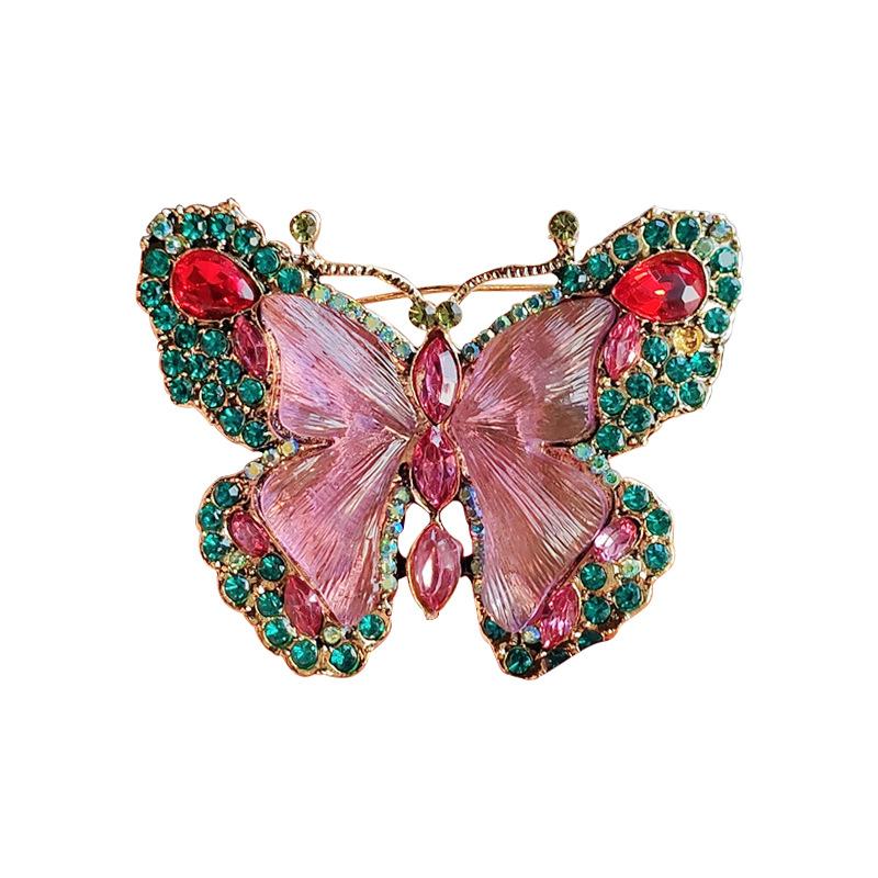 Vintage Butterfly Brooches for Women Ladies Beauty Rhinestone Crystal Butterfly Pins Party Office Brooch Pins Jewelry Gift