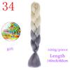 MISS WIG Ombre Oversized Hazelnut Hair 24" 100g Synthetic Crochet Braid Hair Extension Fiber