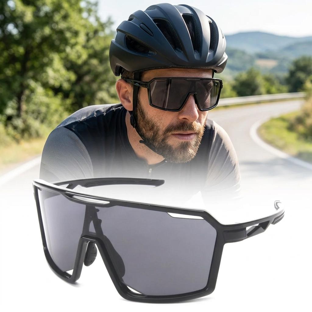 Outdoor Cycling Sunglasses Windproof Sports Goggles UV400 Protection TR90 Frame MTB Bike Running Driving Protective Eyewear