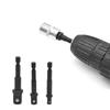 12pcs Drill Socket Adapter Extension Rod Conversion Head Driver /2inch 3/8inch /4inch Electric Drill Driver Quick Transfer Rod