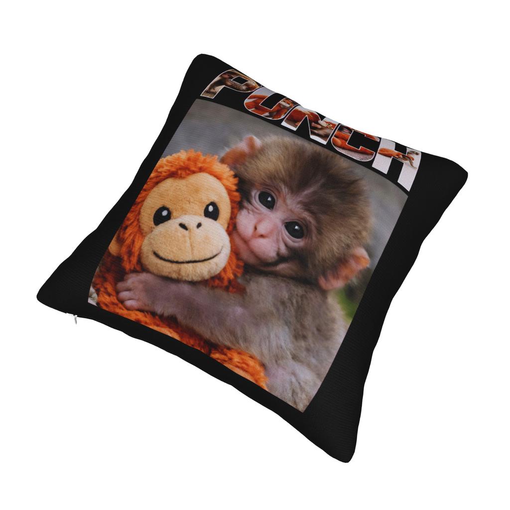 Punch Monkey Cute Pillowcase Printing Fabric Cushion Cover Decorative Throw Pillow Case Cover Home Square 45*45Cm