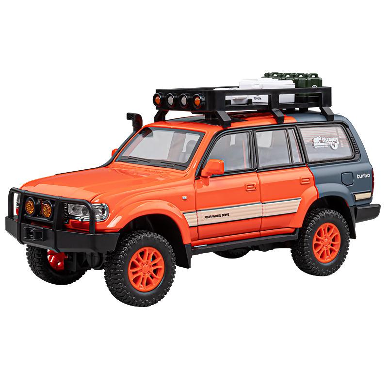 1/24 TOYOTA Land Cruiser LC80 внедорожник литой миниатюрный автомобиль металлический масштаб модель автомобиля звук и свет детская игрушечная коллекционная машина