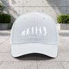 1pc Fishing Evolution Chart Adjustable Sandwich Baseball Cap Trendy Printed Craft Suitable For Outdoor Sports And Camping En