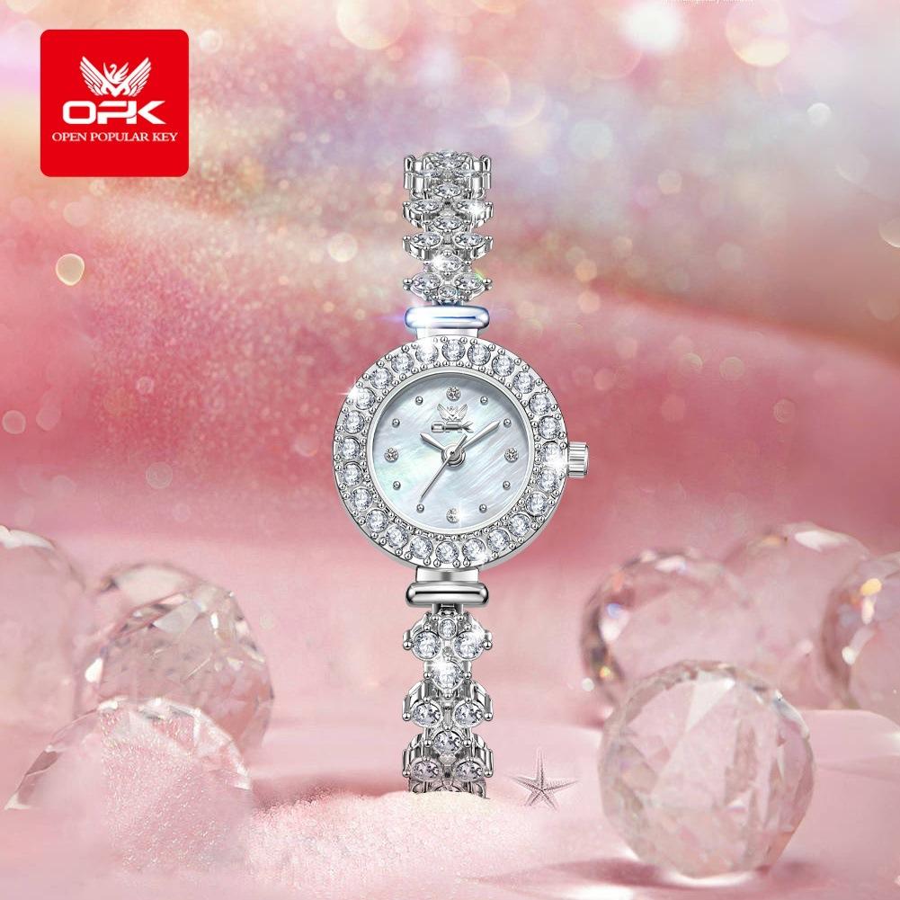 OPK Watch Versatile Women's Watch Niche Light Luxury Diamond Dial Quartz Watch Women