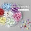 Nail Mini Flower Pearl Steel Balls Decoration Mixed Multicolour Various Size Resin Nail Charm Nail Art Enthusiasts High Quality