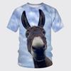 Summer Funny Donkey 3D Print T-Shirts Streetwear Men Women Fashion Oversized Short Sleeve T Shirt O-Neck Kids Tees Tops Clothing