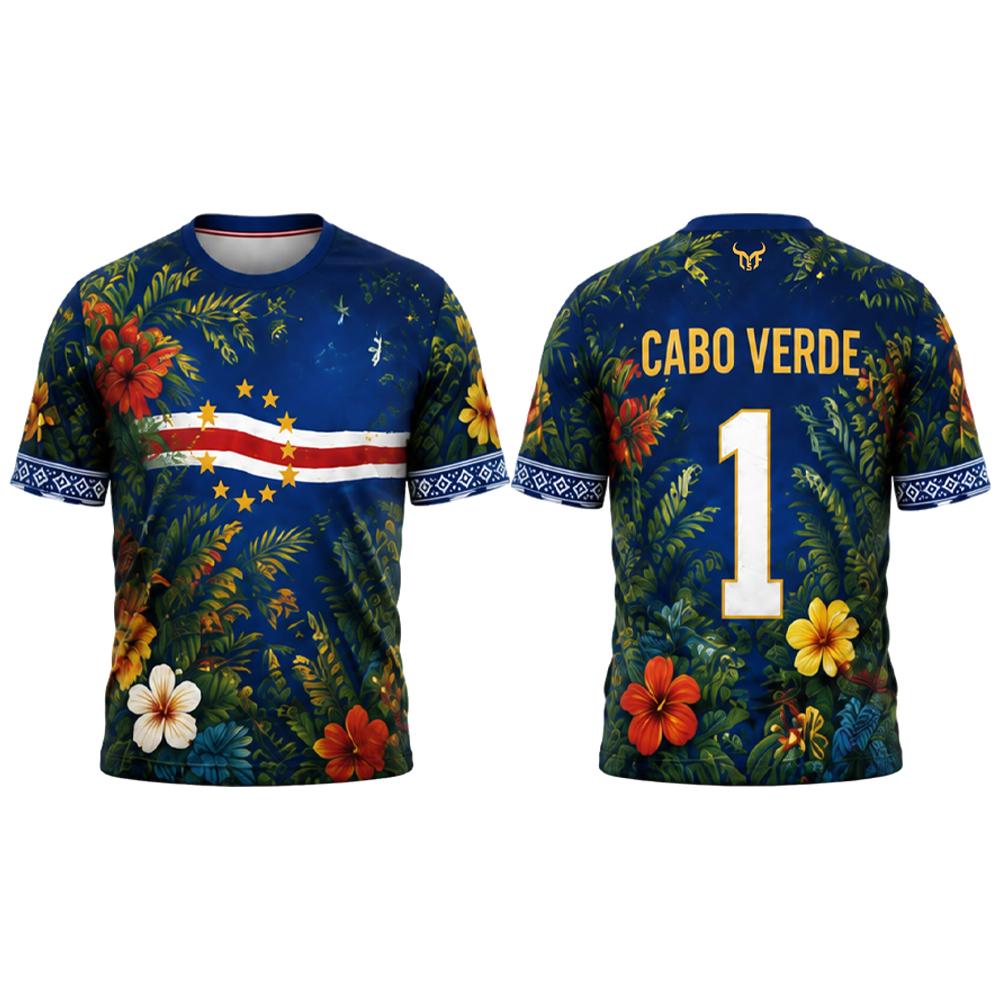 2026 New Cape Verde Flag Landscape Print Jersey Men's Quick-drying And Breathable Sports Soccer T-shirt Unisex Street Casual Top