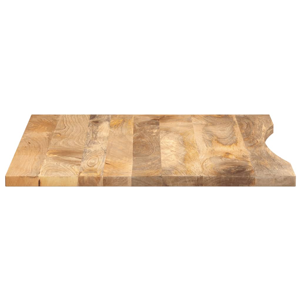 Vidaxl Blat Biurka, Z Wycięciem, 100X80X2,5 Cm, Surowe Drewno Mango