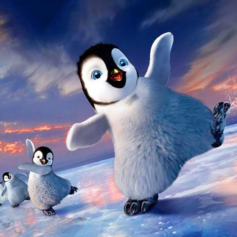 5D Diamond Painting Penguin Full Round Drill Animal Diamond Embroidery Mosaic Rhinestone Home Decor Wall Art Gift