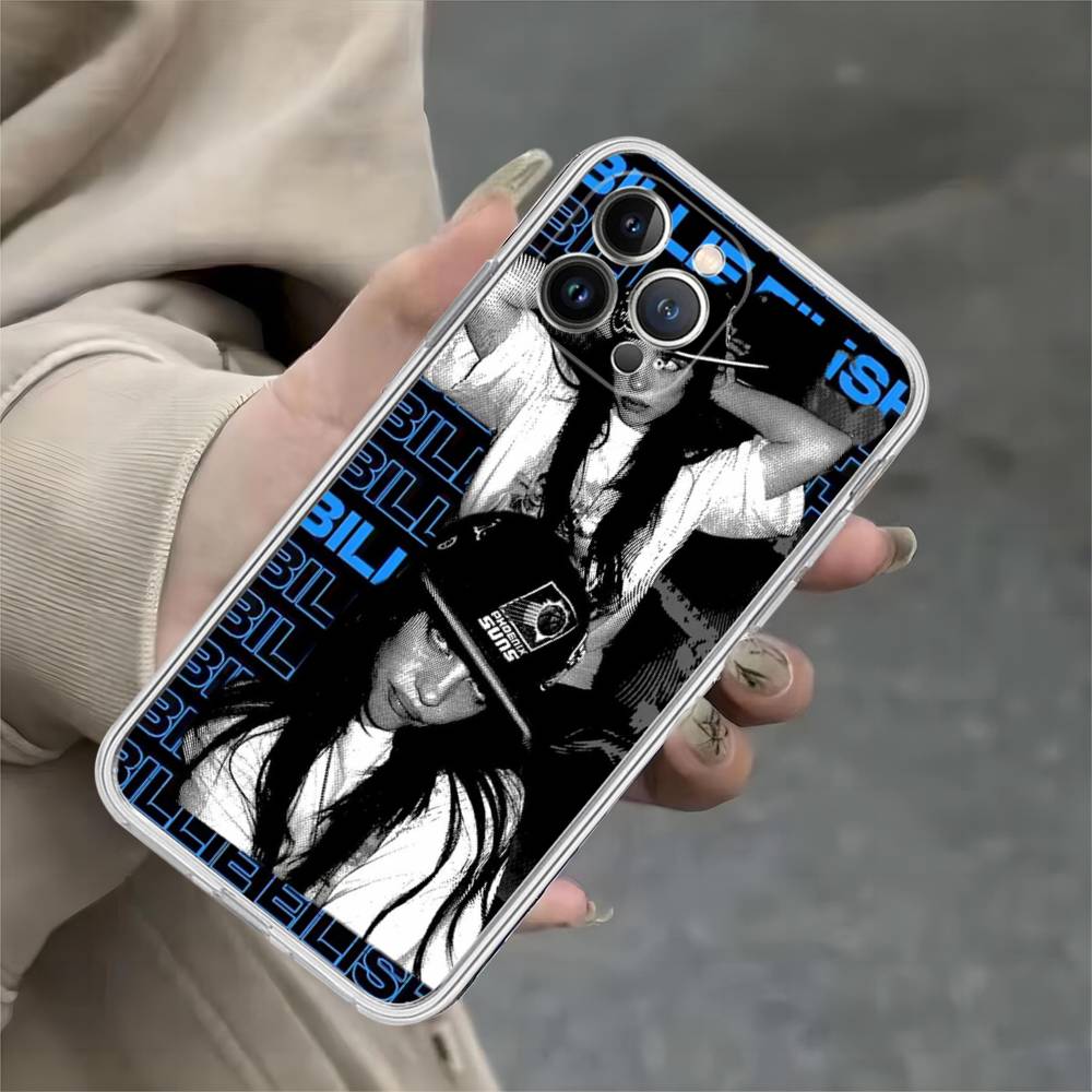 Поп E-Eilish Звезда B-billie Прозрачный чехол для телефона для IPhone 17 Air 16 Pro Max 15 14 13 12 11Plus Ударопрочный чехол