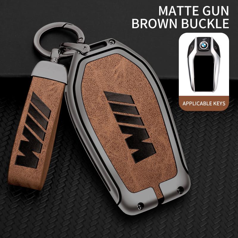 HINB3 M Emblem Car Key Case Cover Shell for BMW LED Display G30 G12 G11 G32 G31 5 7 Series I8 I12 G01 X3 X4 G02 G05 X5 G07 X7 Keychain