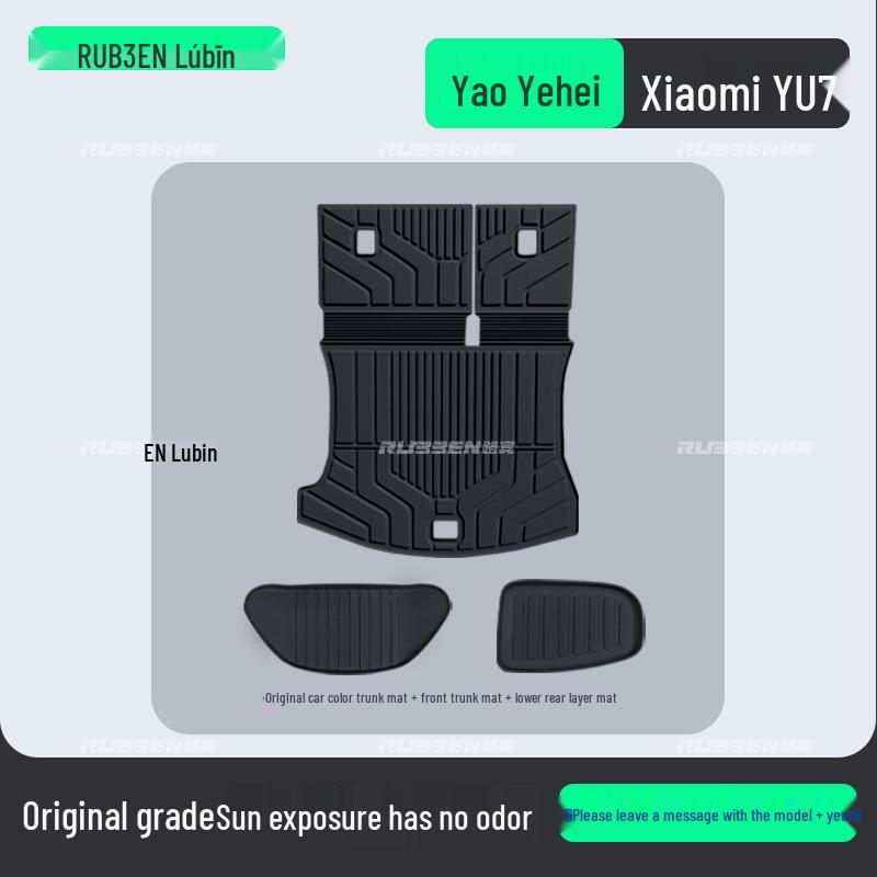 Xiaomi YU7 TPE Anti-Slip Trunk Mat, Iris Purple – Durable, Wear-Resistant Interior Accessory.