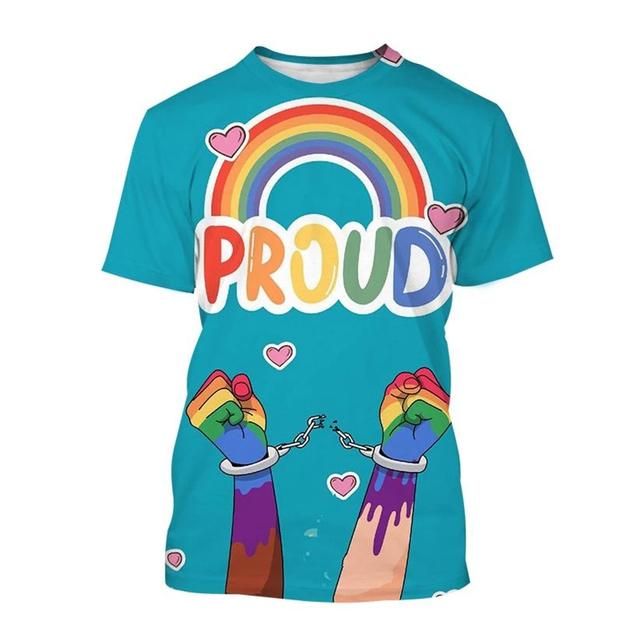 Трендовая футболка с 3D принтом Happy Pride Day для мужчин, одежда, модные спортивные футболки с графикой Cp, футболка в стиле Харадзюку, забавные топы для мальчиков