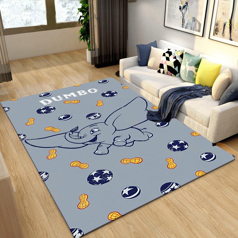 1pc Dumbo Pattern Area Rug Soft Flannel Floor Mat for Living Room,Office,Bedroom and Carpet,Sofa Coffee Table Floor Mat