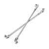 2PCS RC Crawler Driveshafts Stainless Steel Cutting Length Universal RC Joint Drive Shafts for 1 10 LCG Silver