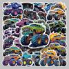 50 Pieces Monster Truck Stickers - Cool Cartoon Bigfoot Truck  Car Graffiti Decals For Handbook Motorcycle Animeworlds Store