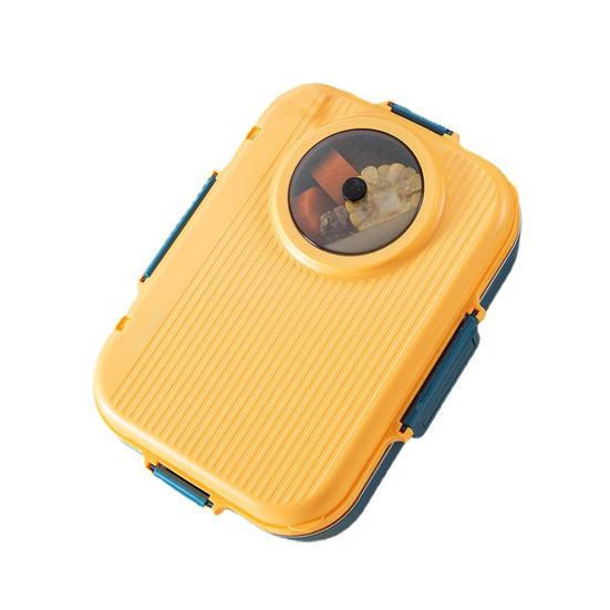 1 комплект контейнера для пищевых продуктов объемом 1100 мл, 3 отделения, ланч-бокс Bento из нержавеющей стали, не содержащий BPA, с