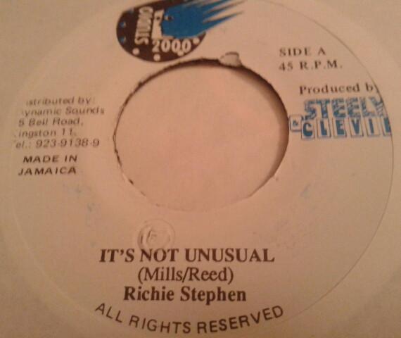 7inch Record RICHIE STEPHENS - It's Not Unusual NONE Studio 2000 Japan Reggae, Ska & Dub Used