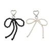 Butterfly Knot Phone Lanyard Beaded Phone Charm Wrist Strap Anti-Lost Chain Cellphone String Straps Bowknot Ornament