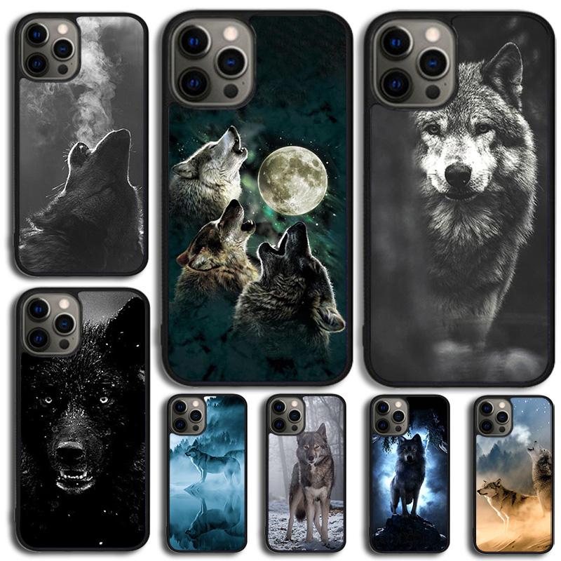 Animal The Wolf Howl Phone Case For iPhone 17 Air 14 13 12 16Pro Max 15 Plus Max Cover Shell coque