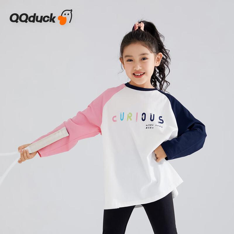 QQ DUCK Девочки Повседневная крутая футболка с длинным рукавом