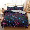 Комплект постельного белья Starry Sky King Size Galaxy Starry Sky Theme Twin Комплект постельного белья для детей-подростков из полиэстера с разноцветными звездами