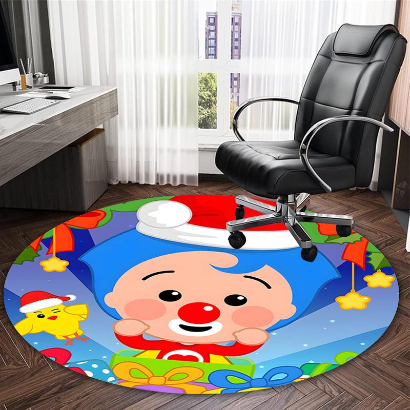 1pc Flim Flim1 Print Round Carpet Chair Round Carpet Suitable for Bedroom Living Room Home Decorative Carpet