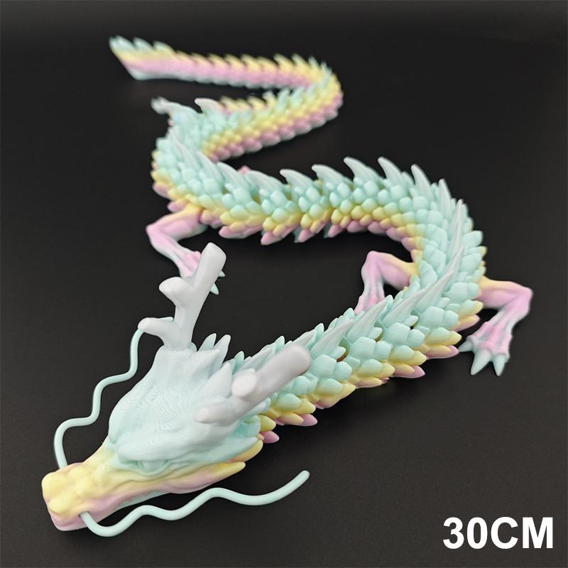 30 см 3D-печатный дракон-самоцвет Хрустальный Игрушка Вращающийся Сочлененный Дракон Подарок Для Детей С СДВГ Идеально Для Дней Рождения Подарок