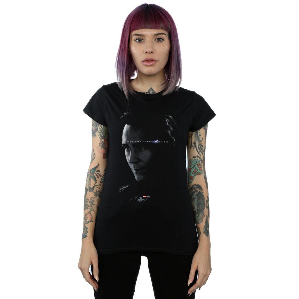 Marvel Женская/женская хлопковая футболка Avengers Endgame Avenge The Fallen Loki