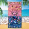 Western Anime Pattern Soft Thick Microfiber Large Towel For Children Beach Swimming