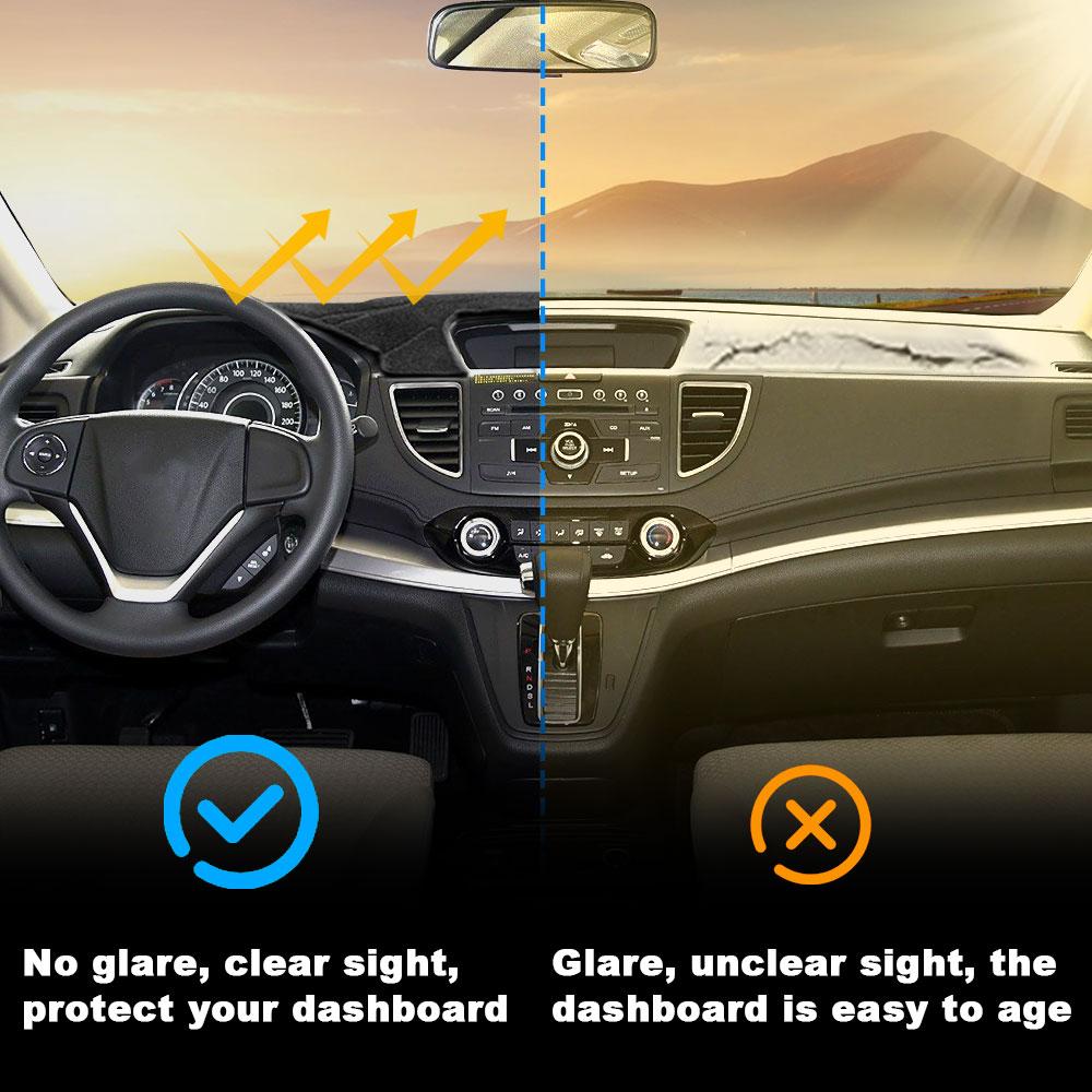 Левый руль Для Honda CRV 2012 2013 2014 2015 2016 Коврик на приборную панель Чехол на приборную панель Dashmat Противоскользящий коврик Ковер Солнцезащитный козырек Аксессуар