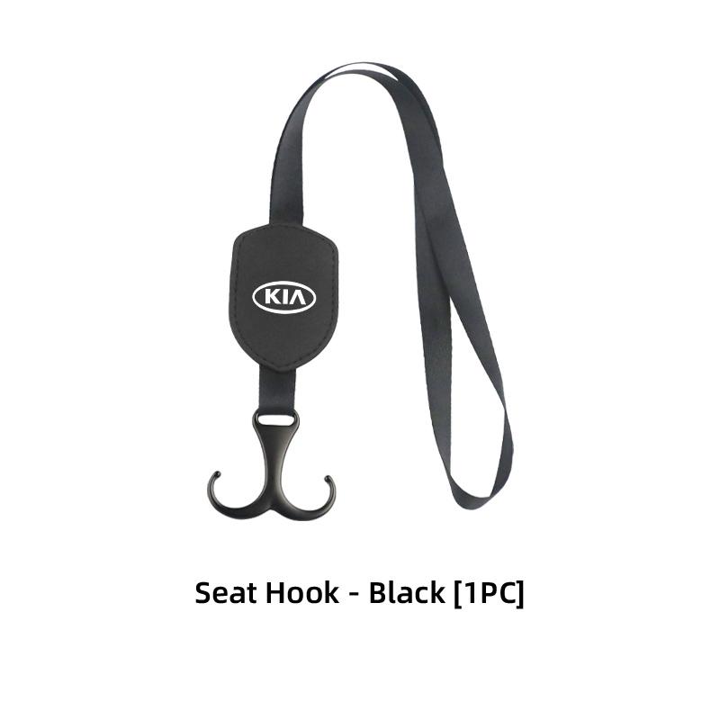 AABIU1 Car Black Rope Double Hook Strong Load-brearing Storage Hanger For KIA K5 K2 Rio Optima Sportage Venga Sorento Stonic Forte