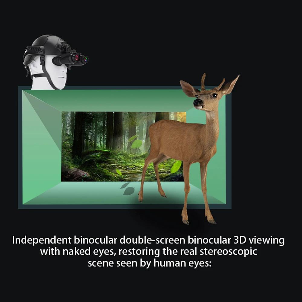 NV8300 Бинокль ночного видения 8-кратный цифровой зум 4K UHD 36MP 3D крепление на голову Инфракрасное устройство ночного видения Охотничий телескоп